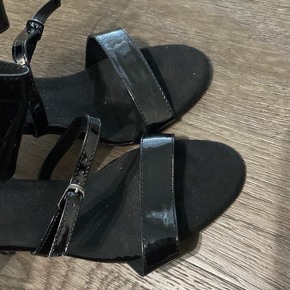 NWT BURJU Amante Thick Ankle Strap Heeled Sandals | Black | size 11 - Picture 12 of 13